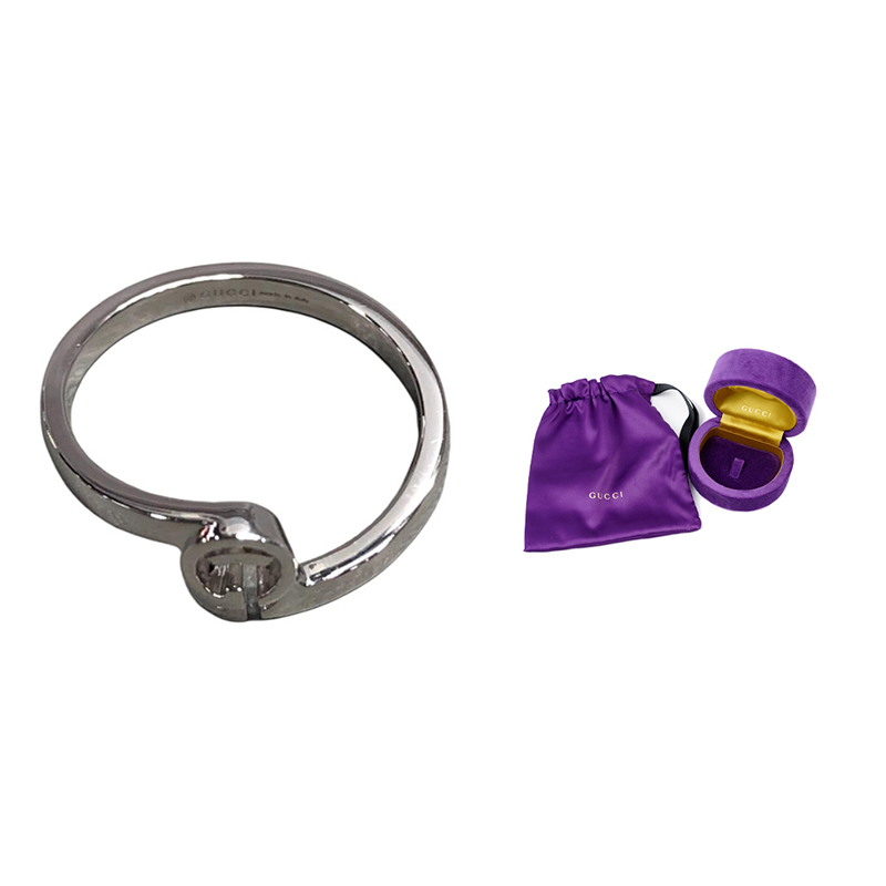 

GUCCI Кольцо GG Running из белого золота 585 пробы унисекс