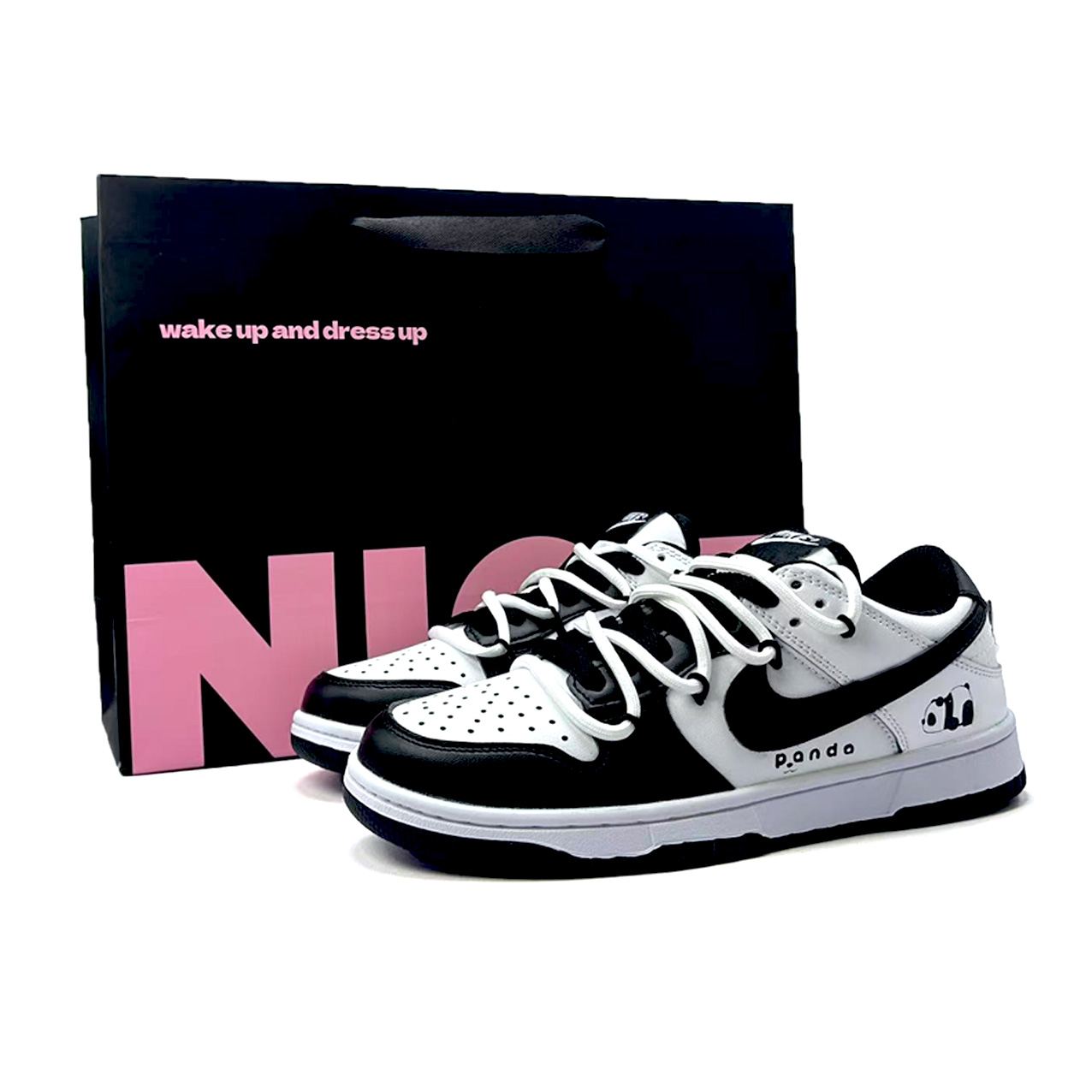 

Nike Dunk Ink White Panda износостойкие нескользящие низкие кроссовки для скейтбординга для подростков