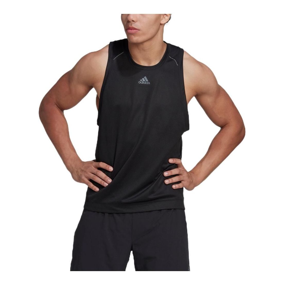 

Жилет adidas Solid Color logo Printing Round Neck Sports Vest Black