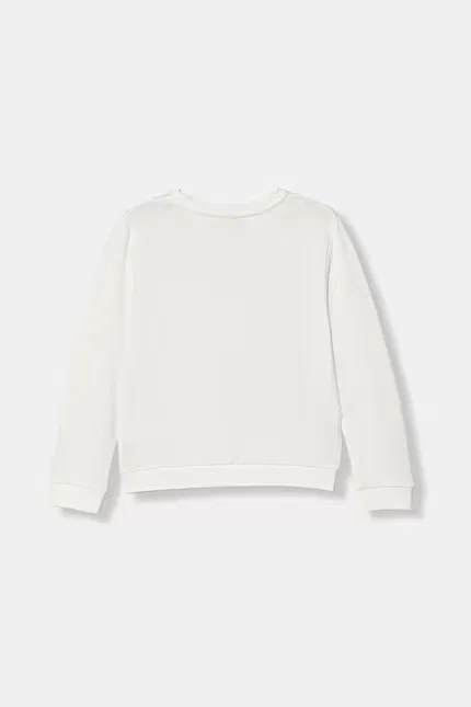 Худи детское с растительным принтом United Colors of Benetton, белый — фото 2