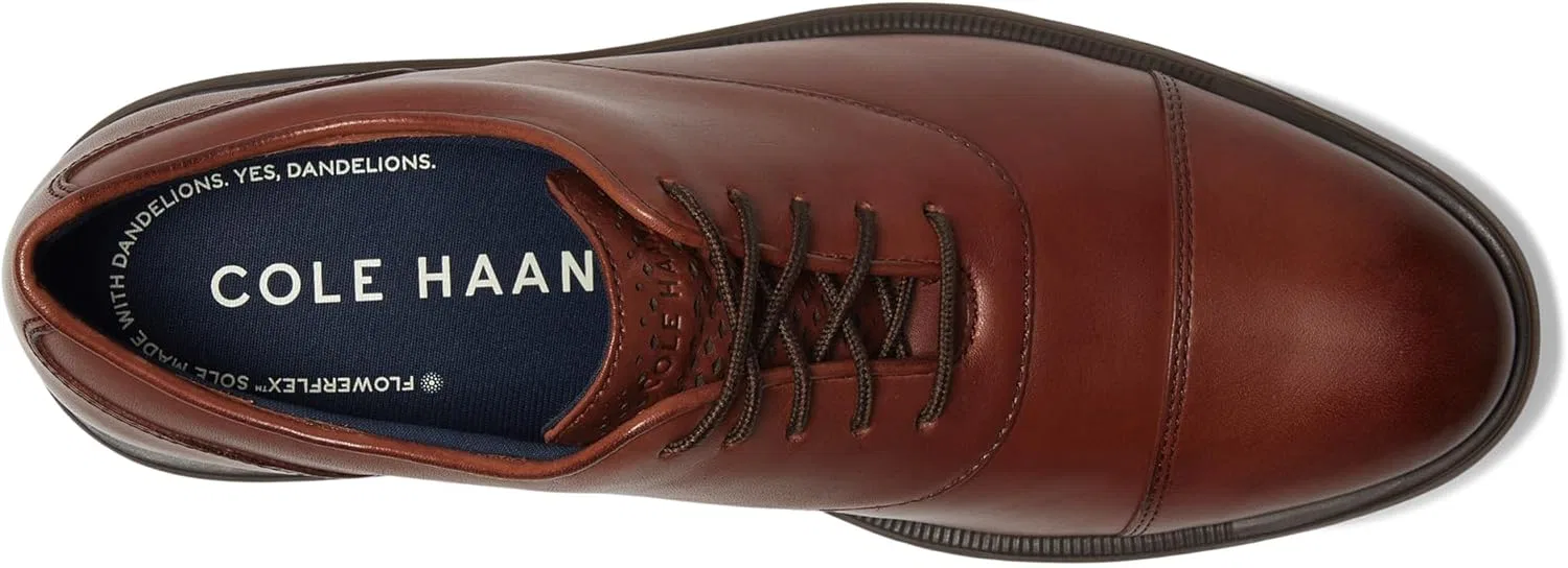 Мужские классические оксфорды Cole Haan Grandflex с закругленным носком, Mahogany — фото 2