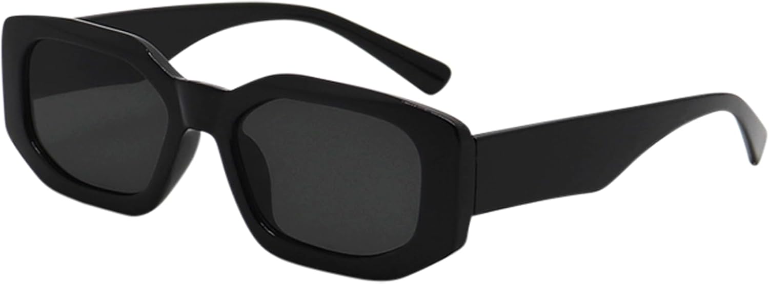 

Солнцезащитные очки Mad Shade для мужчин и женщин, современная классическая квадратная форма в стиле ретро с защитой от УФ-излучения UV400, большие, насыщенные, черные, Black