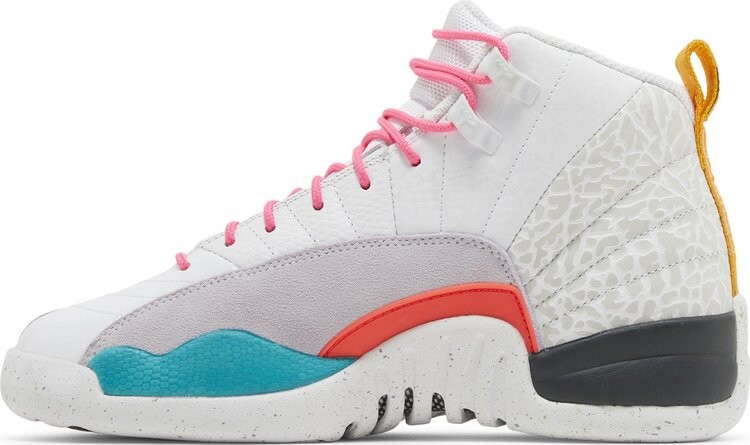 Кроссовки Air Jordan 12 Retro GS 'White Vapor Green', белый — фото 3