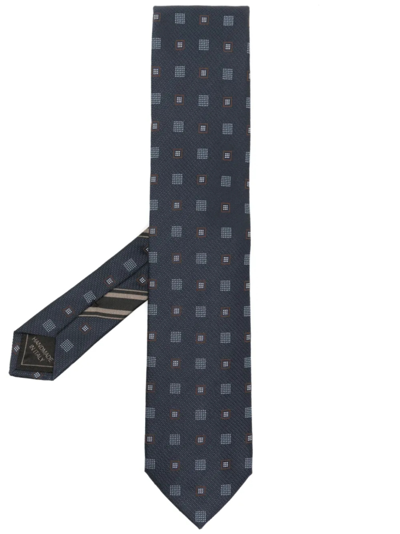 

Brioni шелковый галстук с геометричным узором, синий