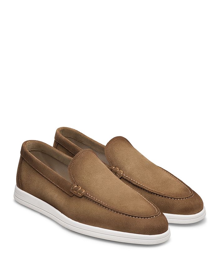 

Мужские лоферы из замши - эксклюзив Magnanni, коричневый/бежевый