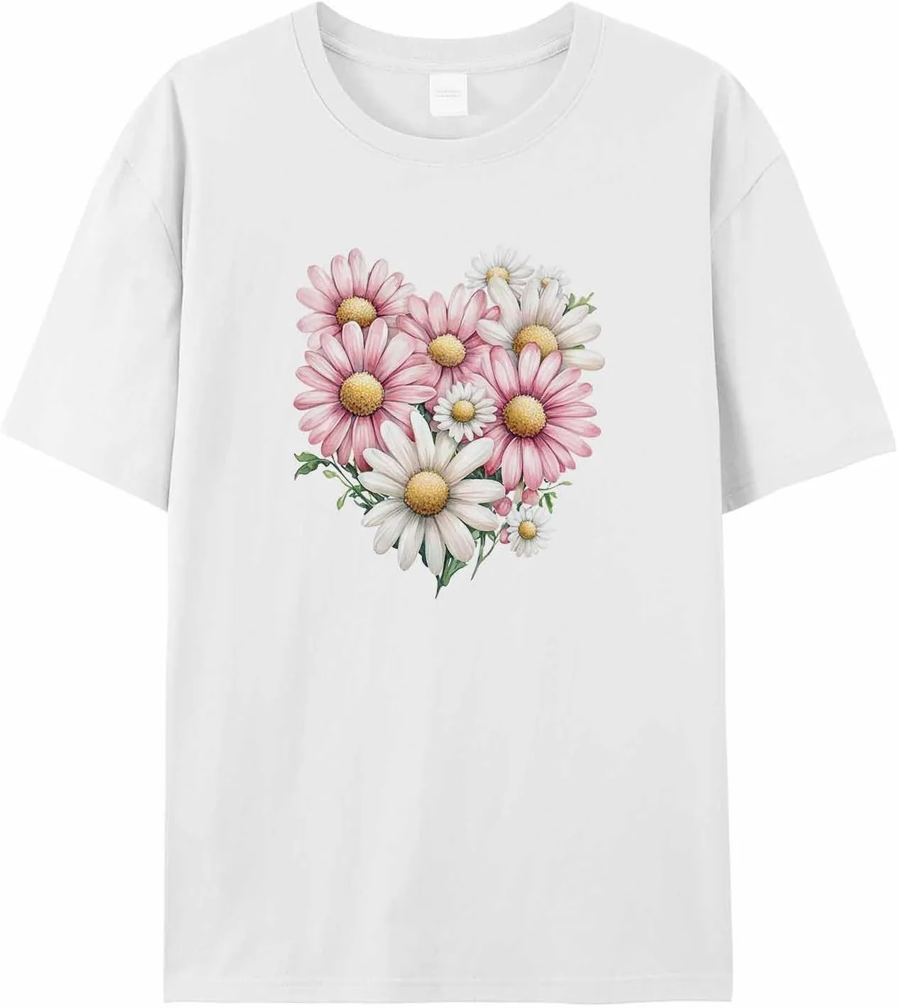 

Мужская футболка с коротким рукавом, Pink White Daisy jdudh