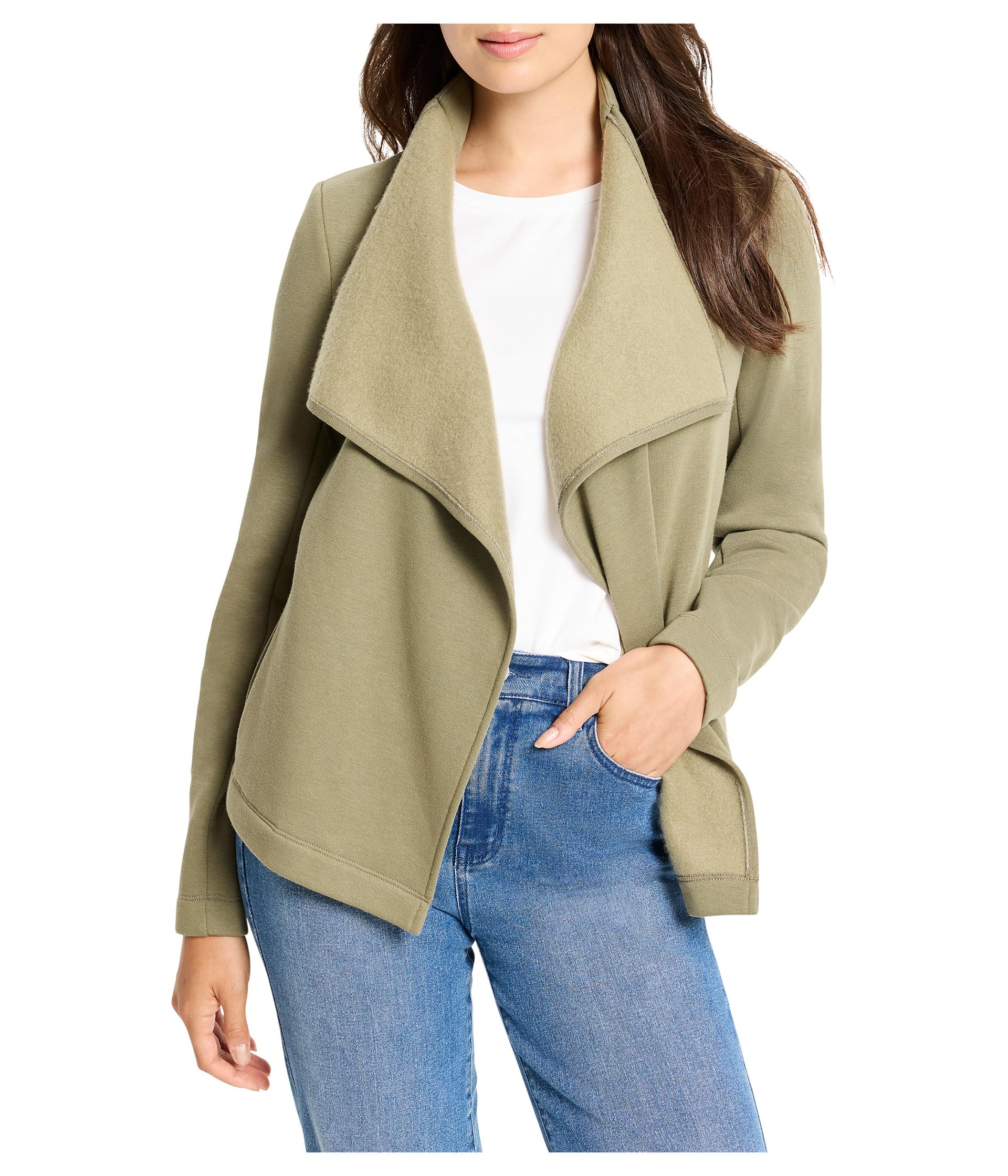 

Куртка NIC+ZOE Lounge Around Moto Jacket, цвет Olivewood
