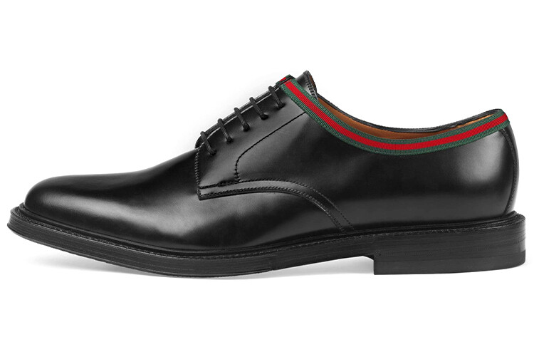 

Ботинки GUCCI Web Lace Up Black Leather