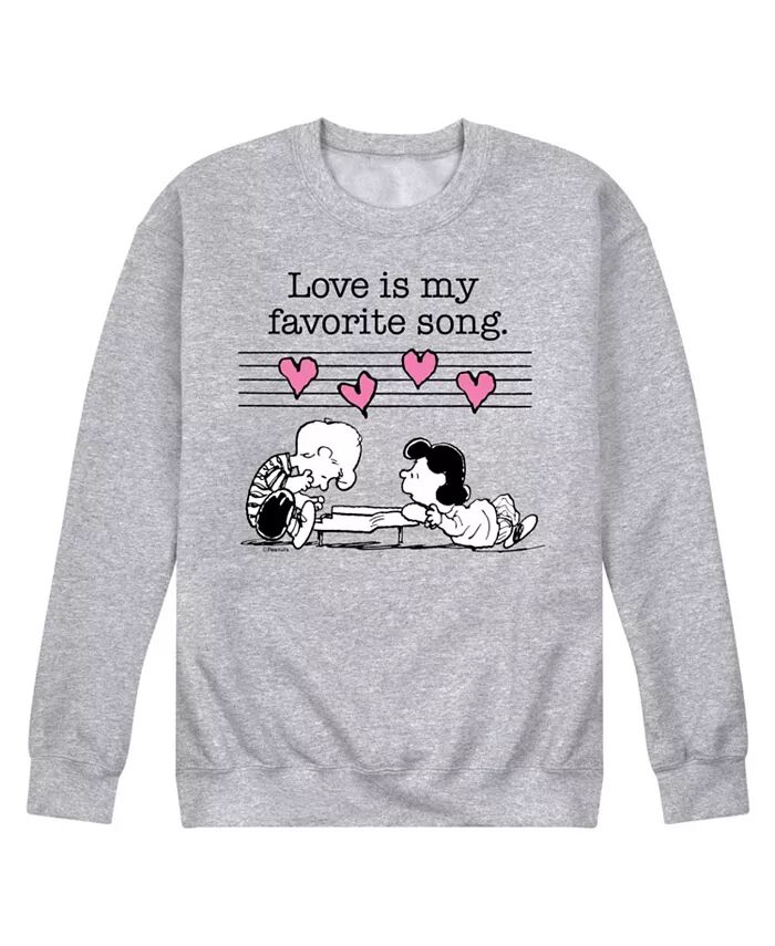 

Мужская флисовая толстовка Peanuts Love is Favorite Song AIRWAVES, серый