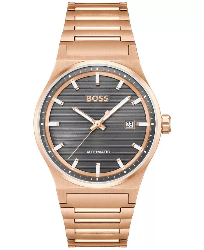 

Мужские часы Candor Auto Mech-Automatic из стали с ионным покрытием из розового золота, 41 мм Hugo Boss, золото
