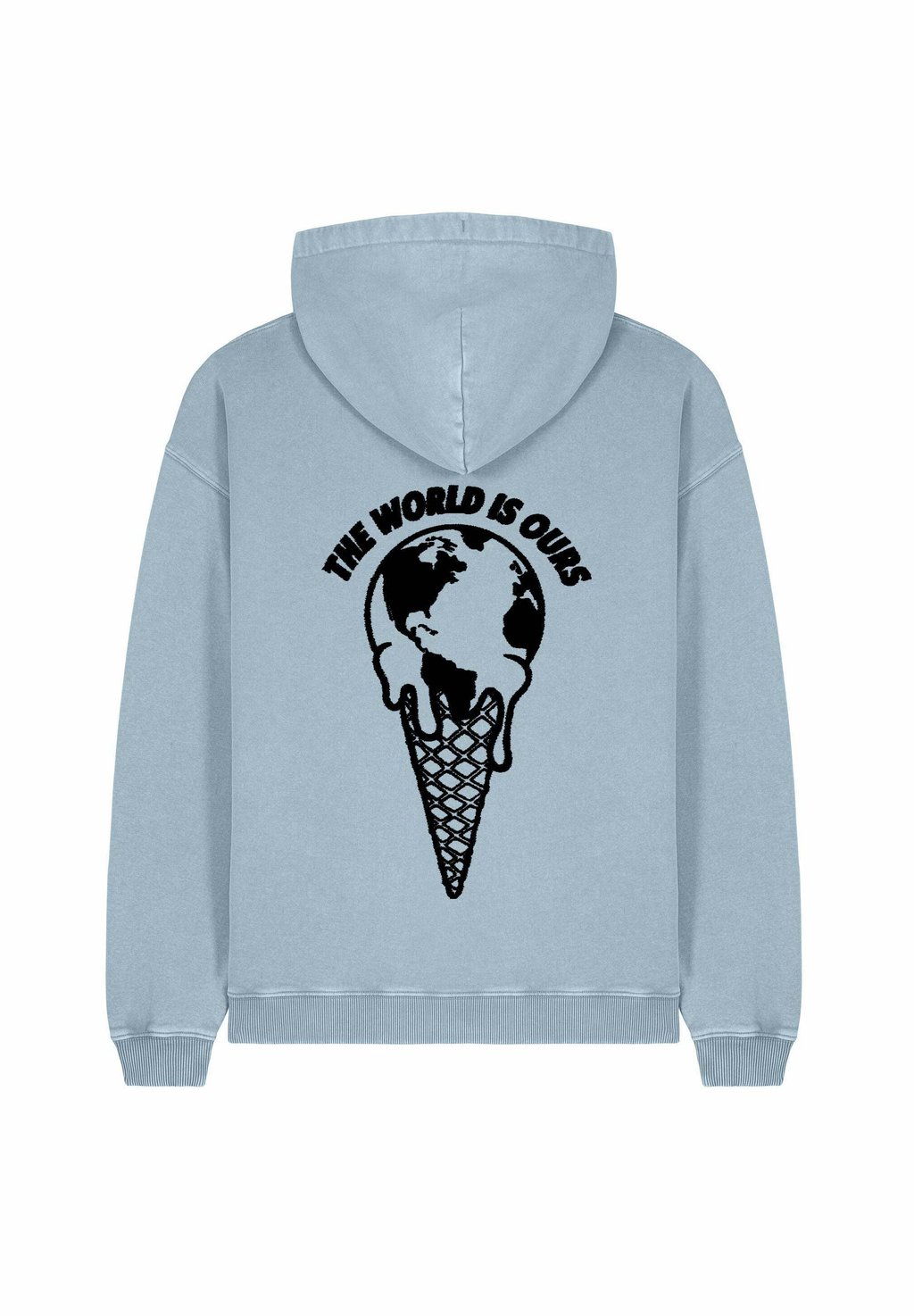 

Толстовка THE WORLD IS YOURS BACK PRINT UNISEX VINTAGE HEAVYWIEGHT - Hoodie Mira Paris, светло-голубой