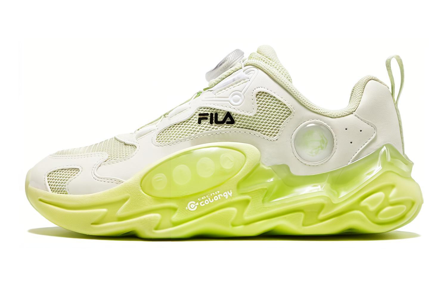 

FILA KIDS Низкие детские беговые кроссовки lime cream FILA white
