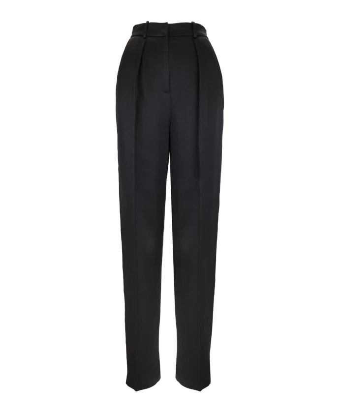 

Прямые брюки с застежкой-молнией, крючком и пуговицей. Elisabetta Franchi, черный