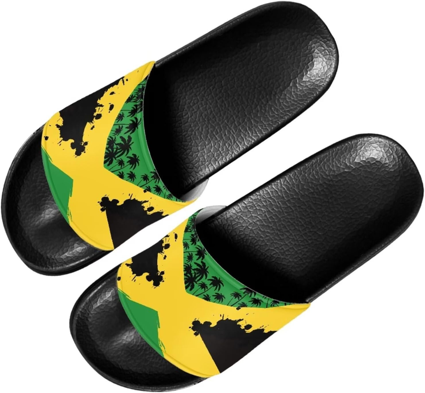 

Женские шлепанцы Forchrinse Hummingbird Rose, мужские душевые тапочки, нескользящие пляжные шлепанцы, летние сандалии для дома и улицы, Jamaican Palm