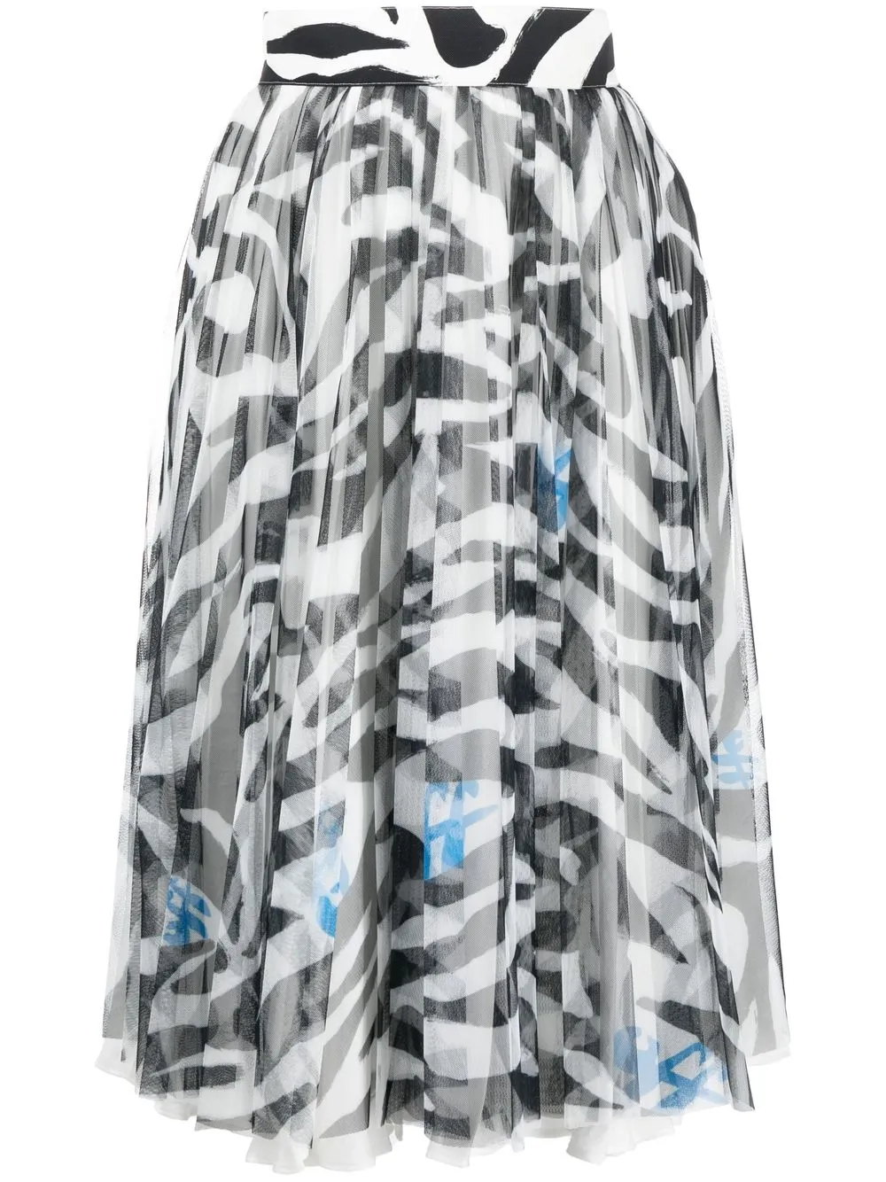 

Юбка миди с зебровым принтом OFF-WHITE, черный