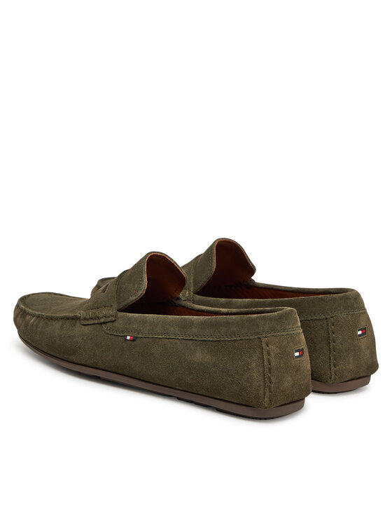 Мокасины Casual Hilfiger Suede Driver FM0FM04998 Tommy Hilfiger, зеленый — фото 3