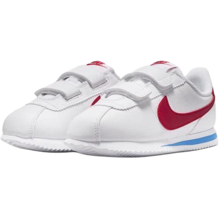 Nike Cortez Low top детские повседневные кроссовки белый синий красный для детей 3-7 лет — фото 4