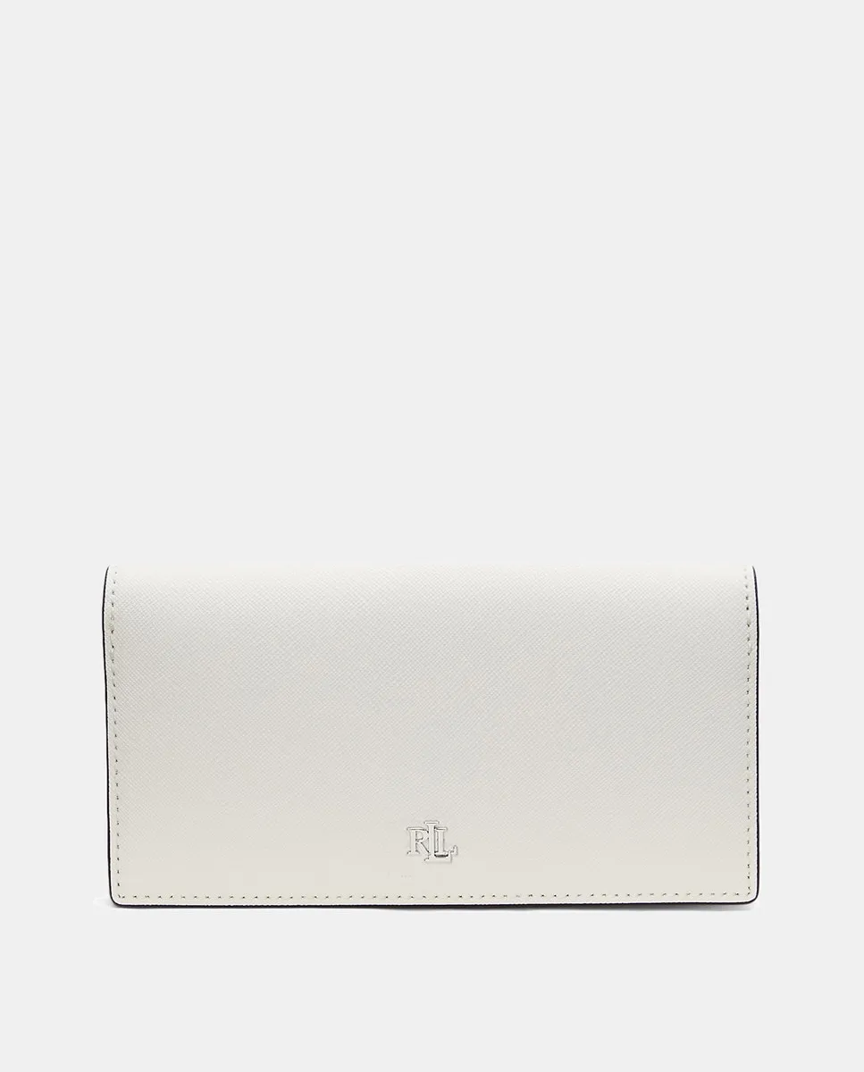 

Средний кожаный кошелек Lauren Ralph Lauren, белый