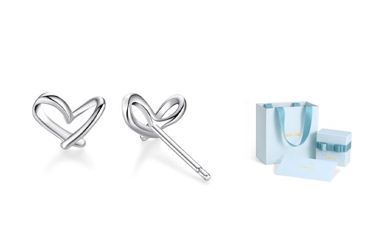 

YINCHIE Серьги-гвоздики из чистого серебра S999 для женщин