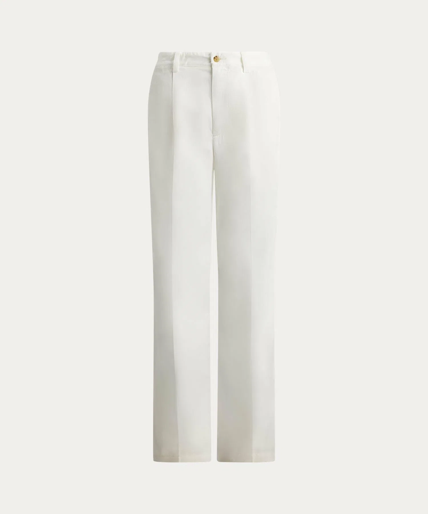 Свободные брюки из хлопковой смеси с плиссировкой Polo Ralph Lauren, 100 White — фото 2