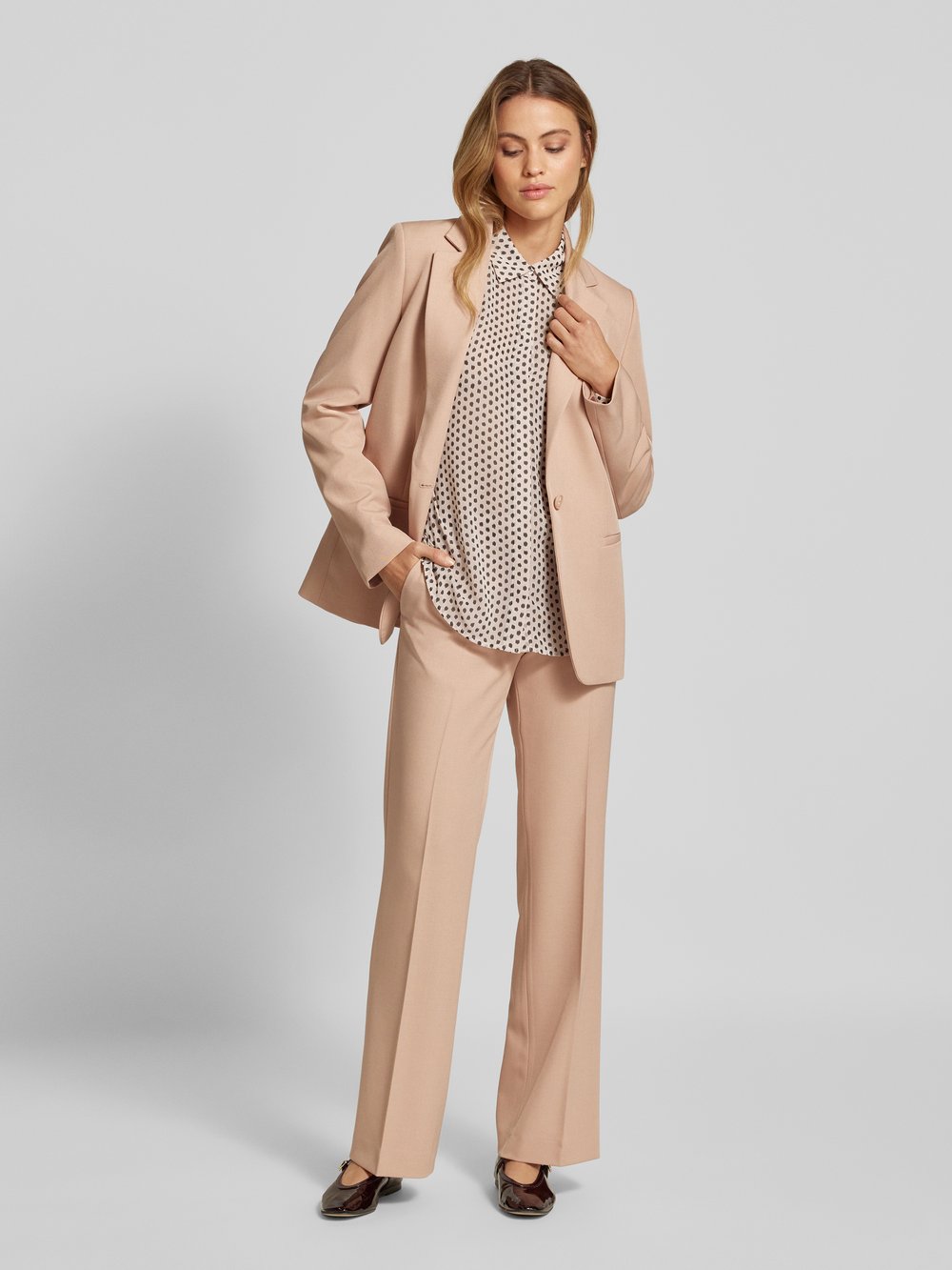 

Блузка облегающего кроя с манжетами Jake*s Collection, розовый