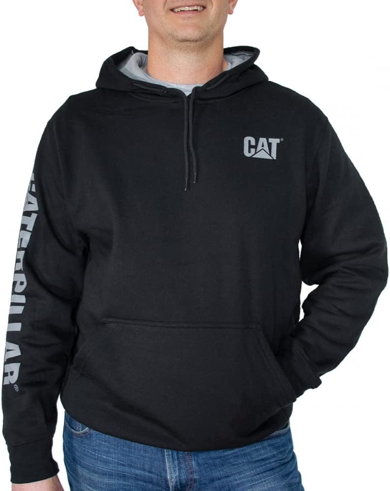 

Мужская толстовка CAT с контрастным логотипом, Black