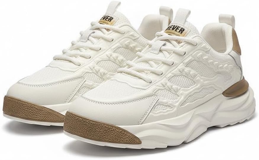 

Мужские кроссовки CTKVbmeoi Y2K с массивной подошвой, дышащей сеткой, для повседневного уличного стиля, с высокой комфортностью, белый