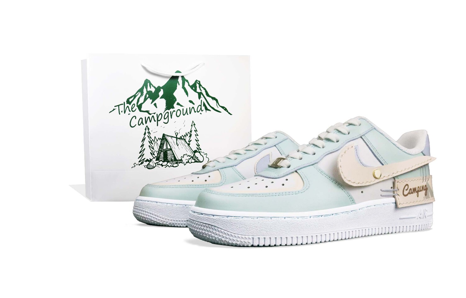 

Кроссовки Nike Air Force 1 Skateboard Shoes Women's Low-Top Soft Blue