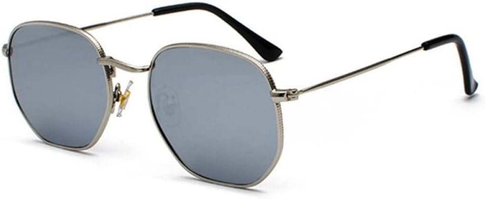 

Солнцезащитные очки Hexagon для мужчин и женщин, многоугольные солнцезащитные очки в стиле ретро с металлической оправой, защита от ультрафиолета UV400 для мужчин LANGSER, 9