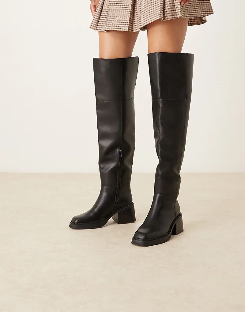 Массивные сапоги выше колена ASOS DESIGN Kilian черного цвета