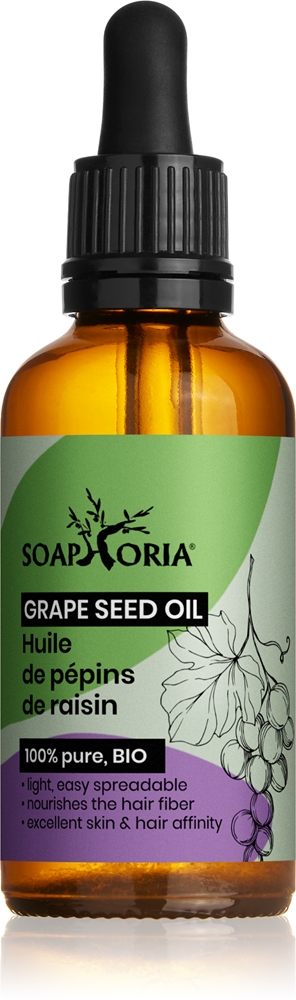 

Органическое масло виноградных косточек. Масло виноградных косточек обладает укрепляющим эффектом. Soaphoria, 50 мл