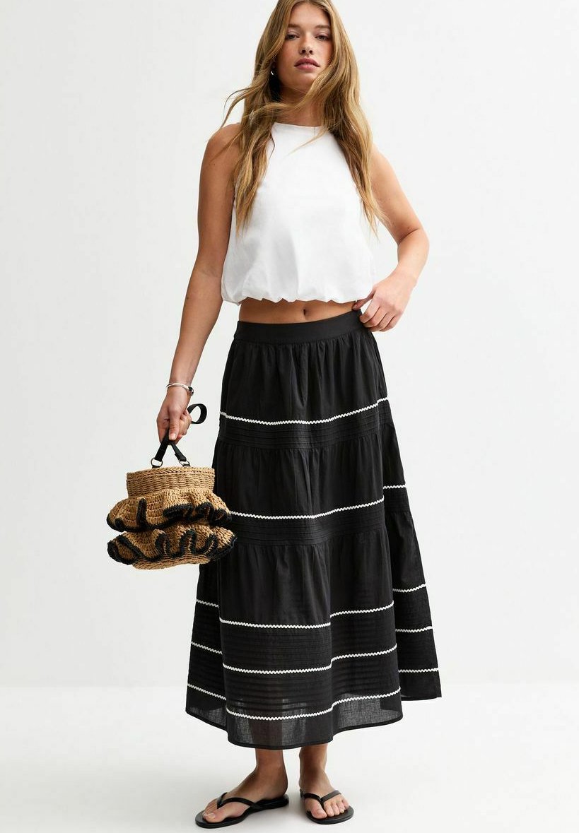 

Юбка А-силуэта RIC RAC TIERED MIDI New Look, черный