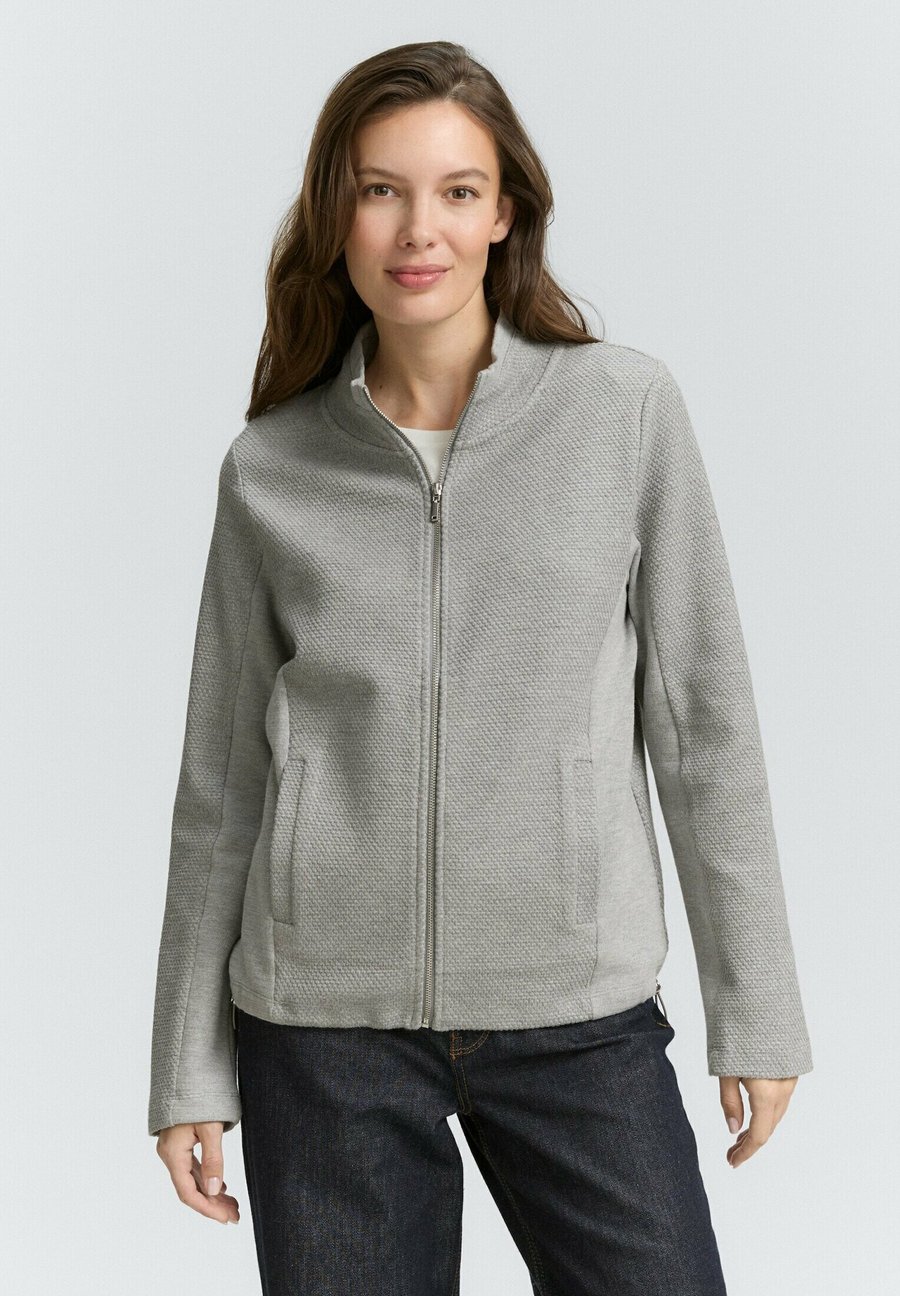 

Кардиган TOM TAILOR MIT STEHKRAGEN, Medium Silver Grey Melange/Grey