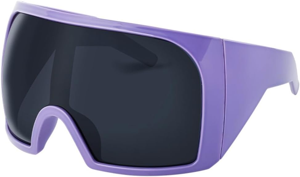 

Большие солнцезащитные очки в стиле панк с маской, спортивные солнцезащитные очки для женщин и мужчин, ретро-очки-щитки, цельные солнцезащитные очки generic, C8 Purple Gray