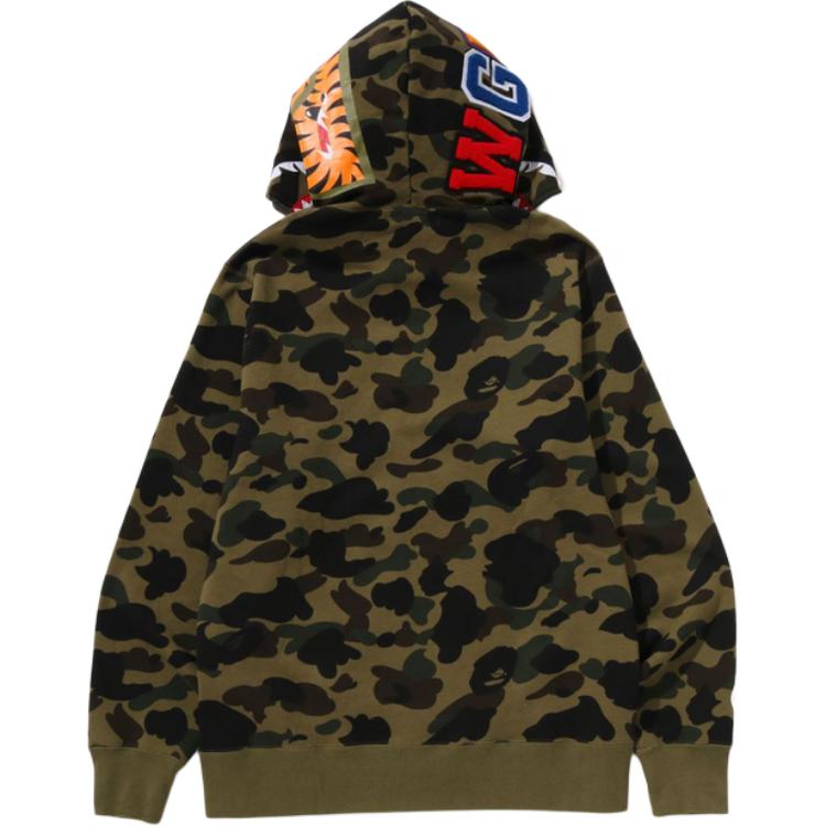 

Бейп реверсивная худи с акулой для детей A BATHING APE, камуфляж, Хаки, Бейп реверсивная худи с акулой для детей A BATHING APE, камуфляж