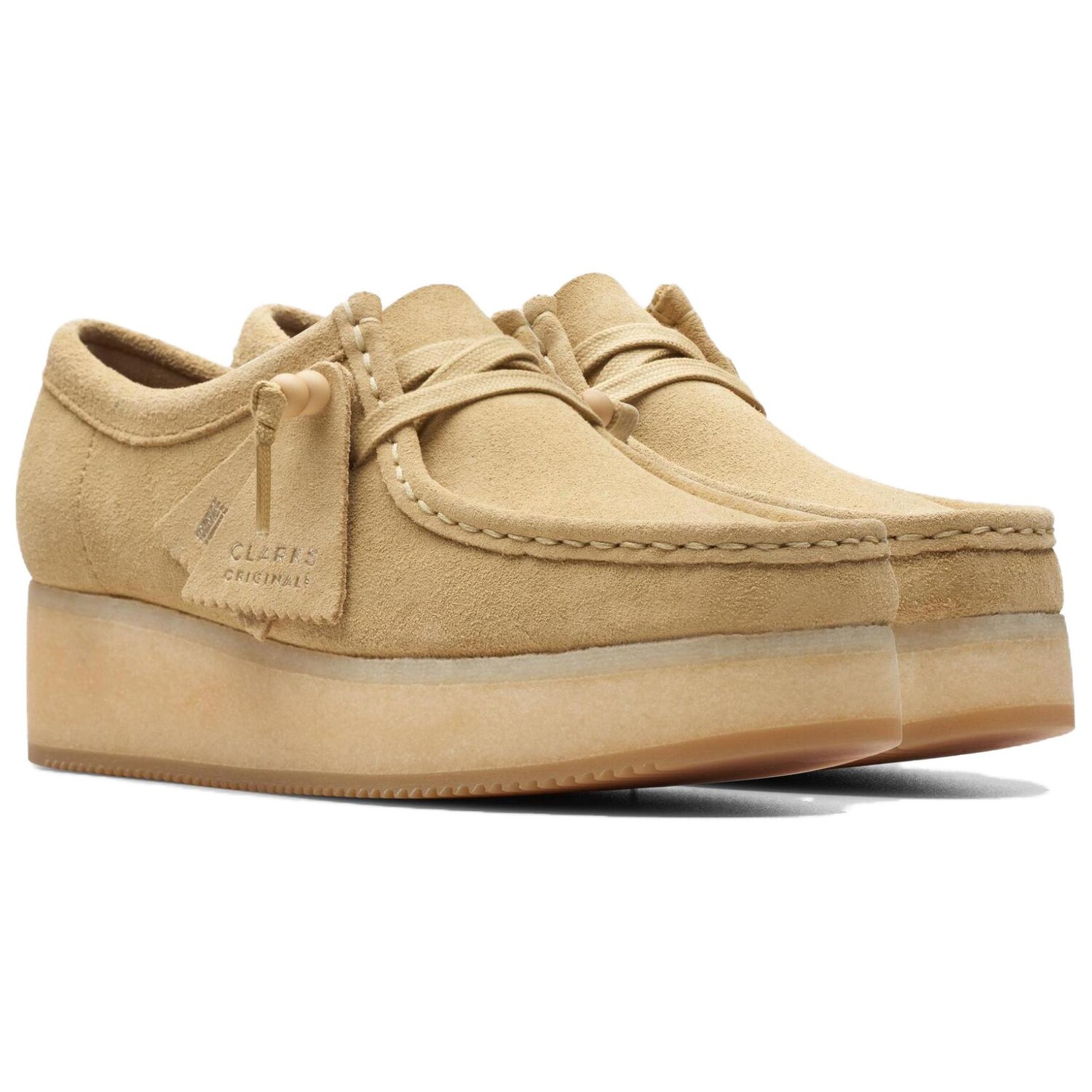 Женские повседневные туфли женские светло-коричневые Clarks — фото 3