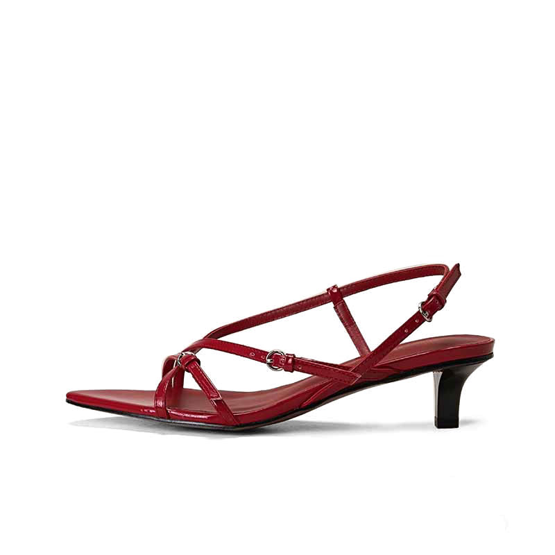 SHOEMAKER QUEEN Женские сандалии с одной лямкой бордовые, цвет Burgundy