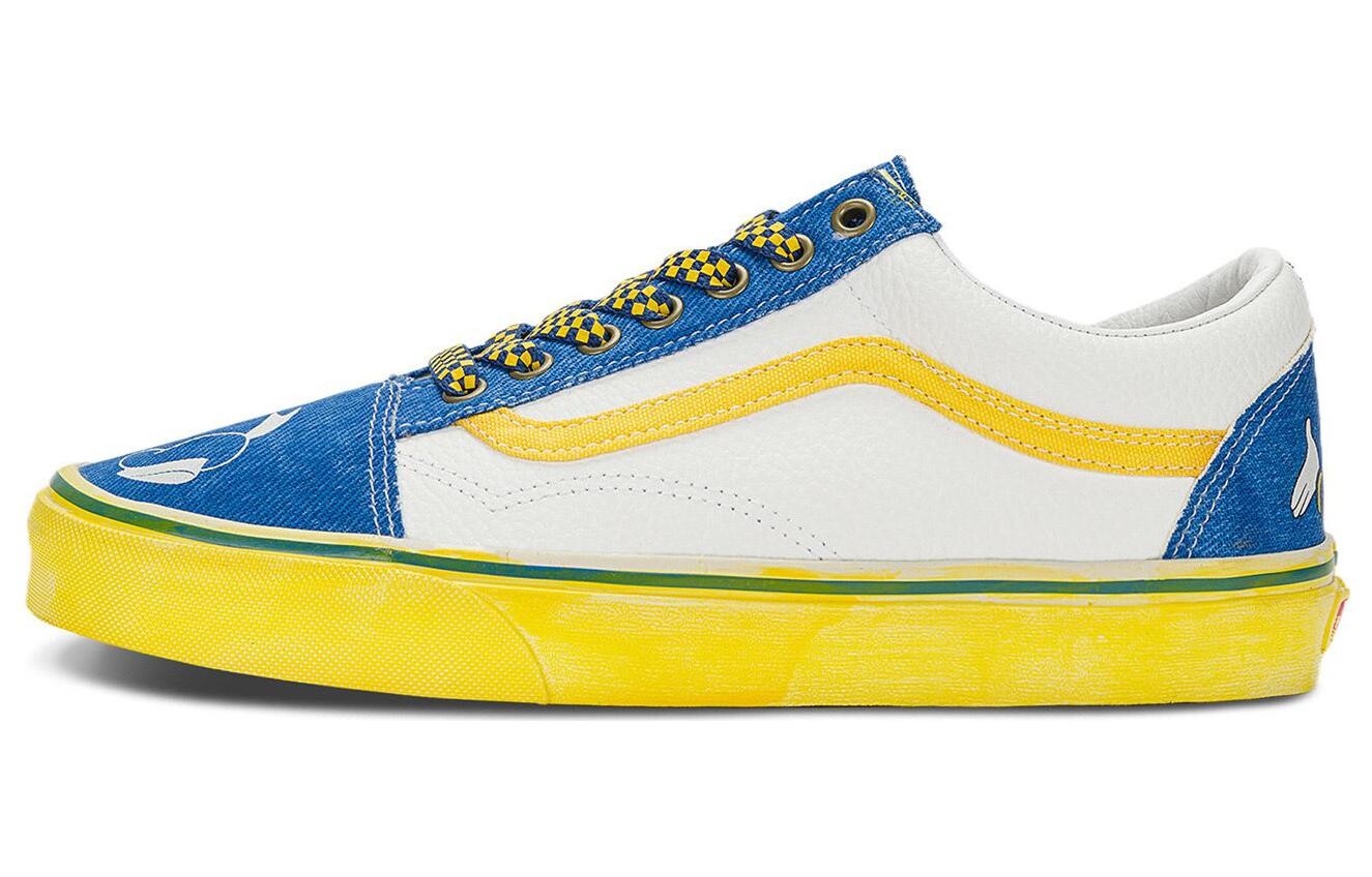 

Туфли Vans Old Skool из парусины унисекс, White/Royal/Yellow