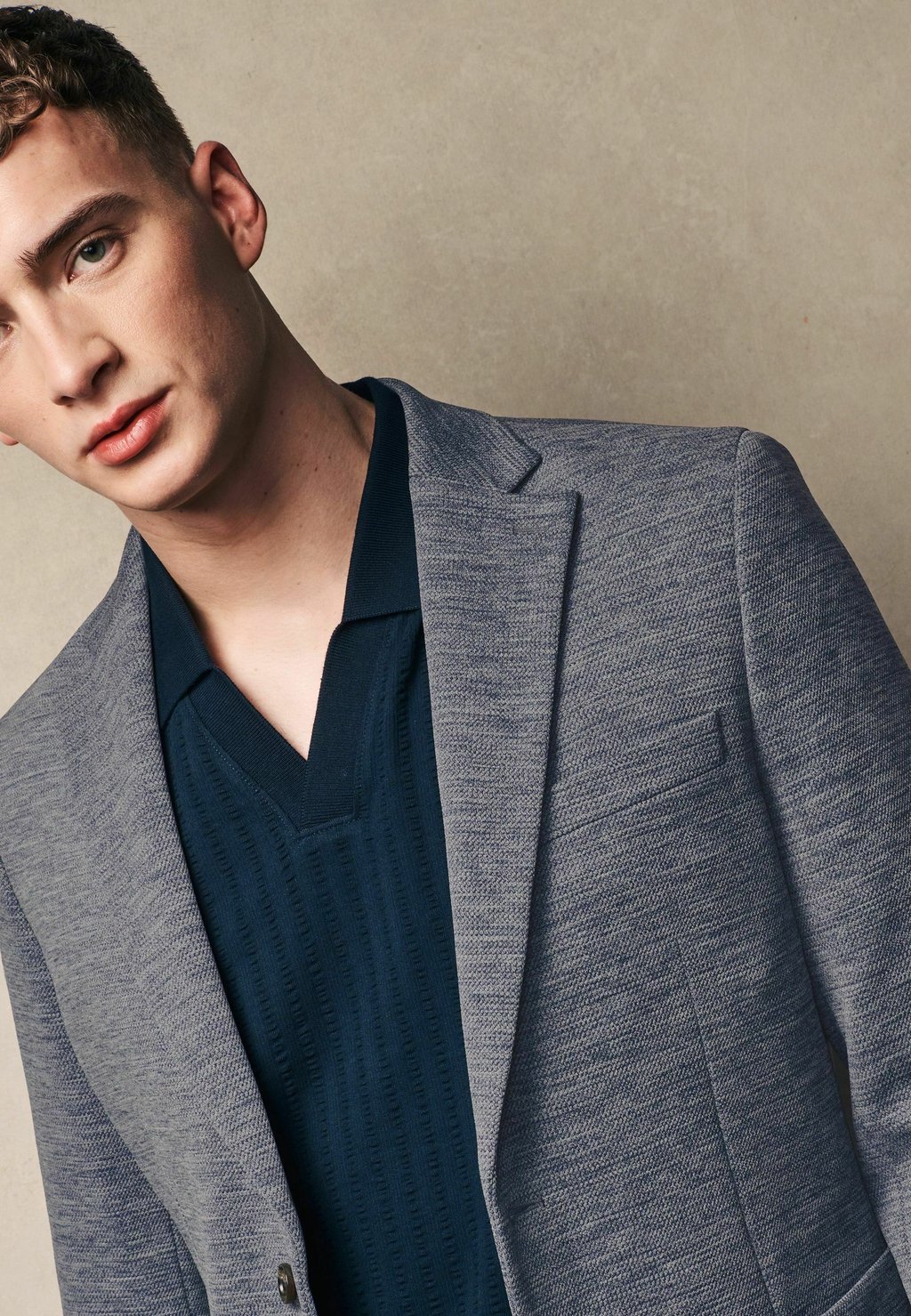 

Пиджак-блейзер MOTIONFLEX STRETCH TEXTURED REGULAR FIT Next, синий