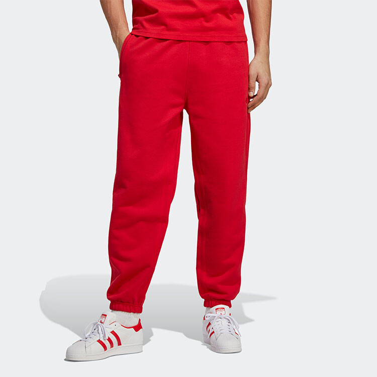 Синий Версия Коллекция Трикотажные Штаны Мужские Красные Adidas Originals, красный — фото 2