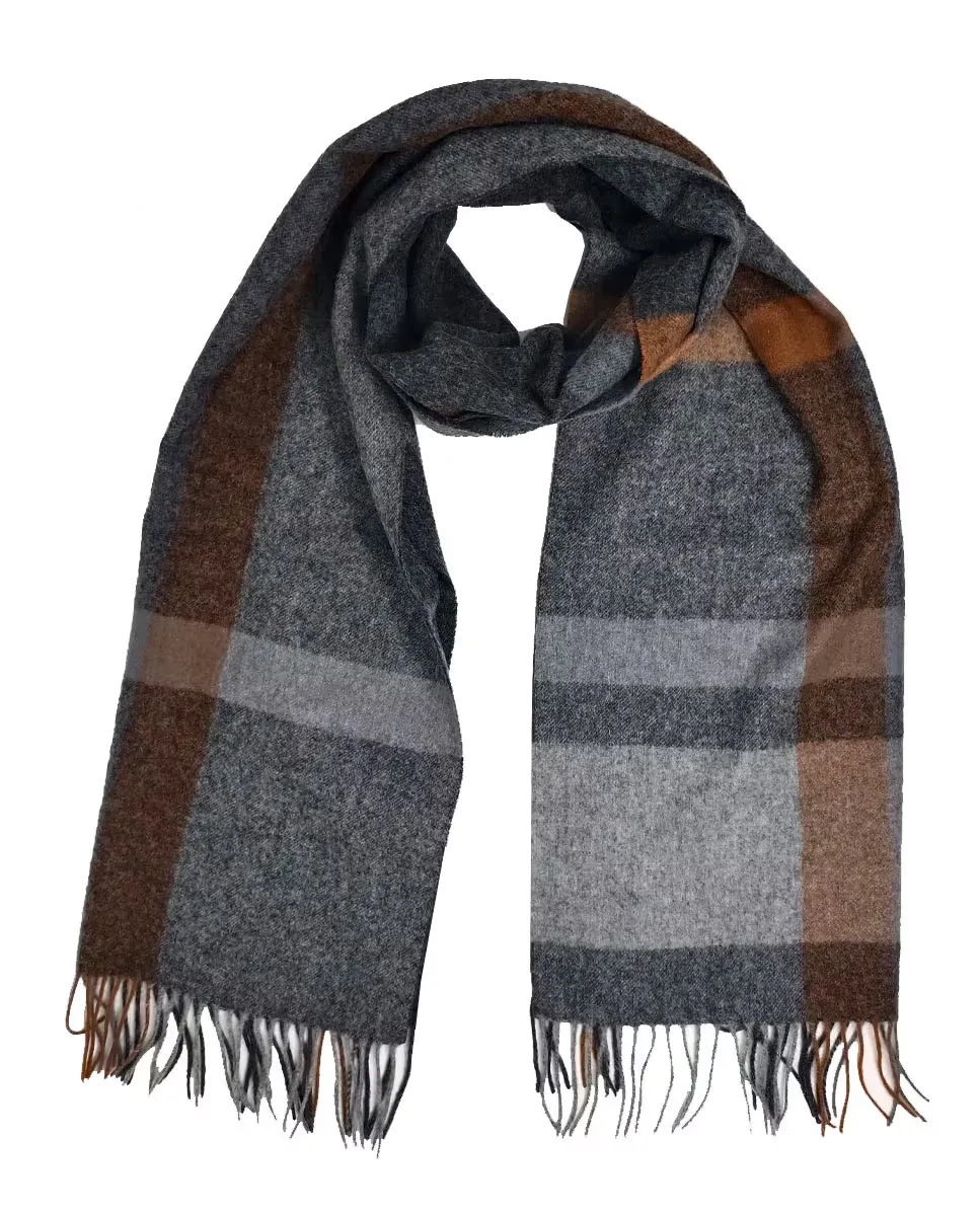 

Шерстяной шарф серого цвета Victorio & Lucchino, серый