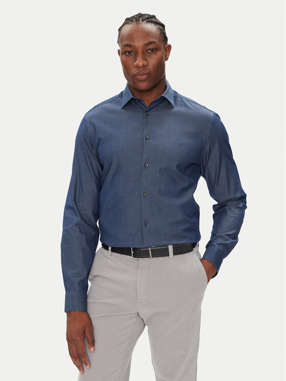 

Рубашка slim fit LV019EU024 Calvin Klein, синий