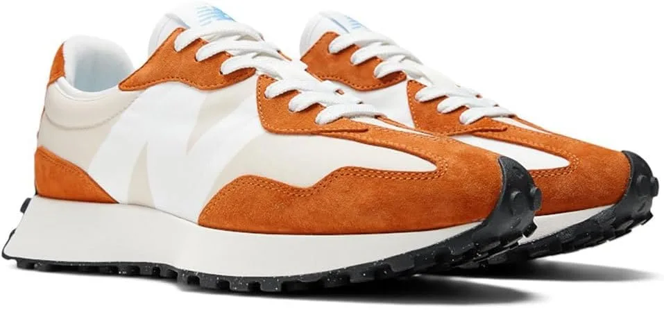 Кроссовки New Balance U327LF - Цвет: ржаво-оранжевый с черными вставками - Мужские - Свадебные - Каблук 3 см