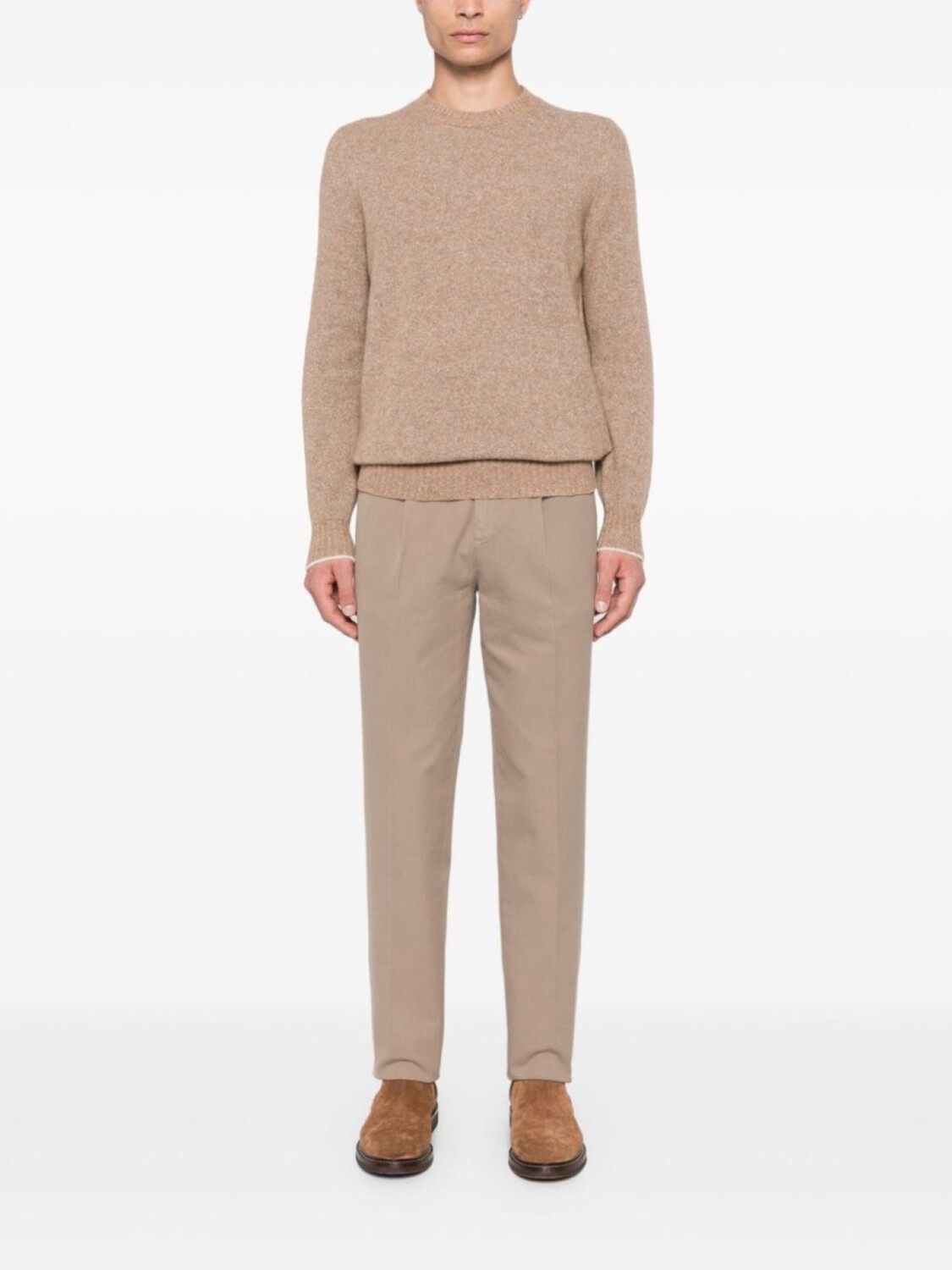 

Brunello Cucinelli брюки с отутюженными стрелками, коричневый