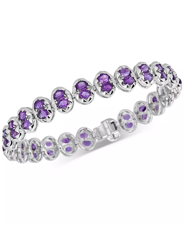 

Браслет с аметистом (11-1/2 карата) из стерлингового серебра Macy'S, amethyst