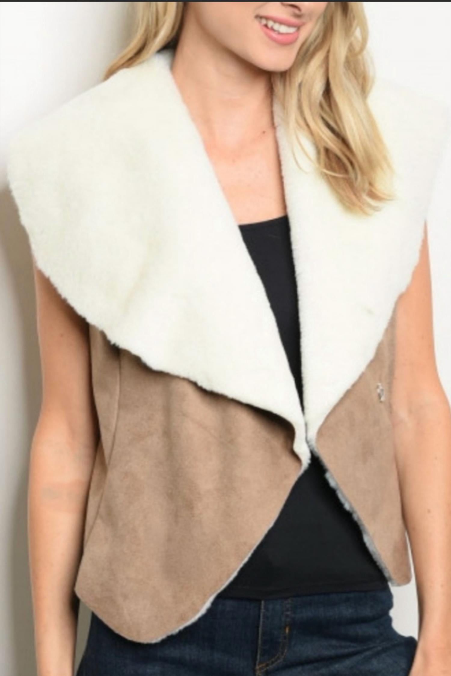

Куртка Sherpa Crop в серо-коричневом цвете RolyPoly