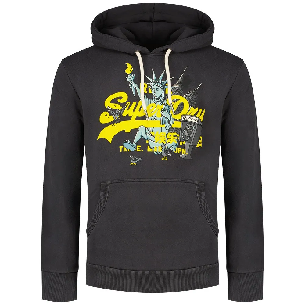 

Худи Superdry New York Vl Graphic, черный