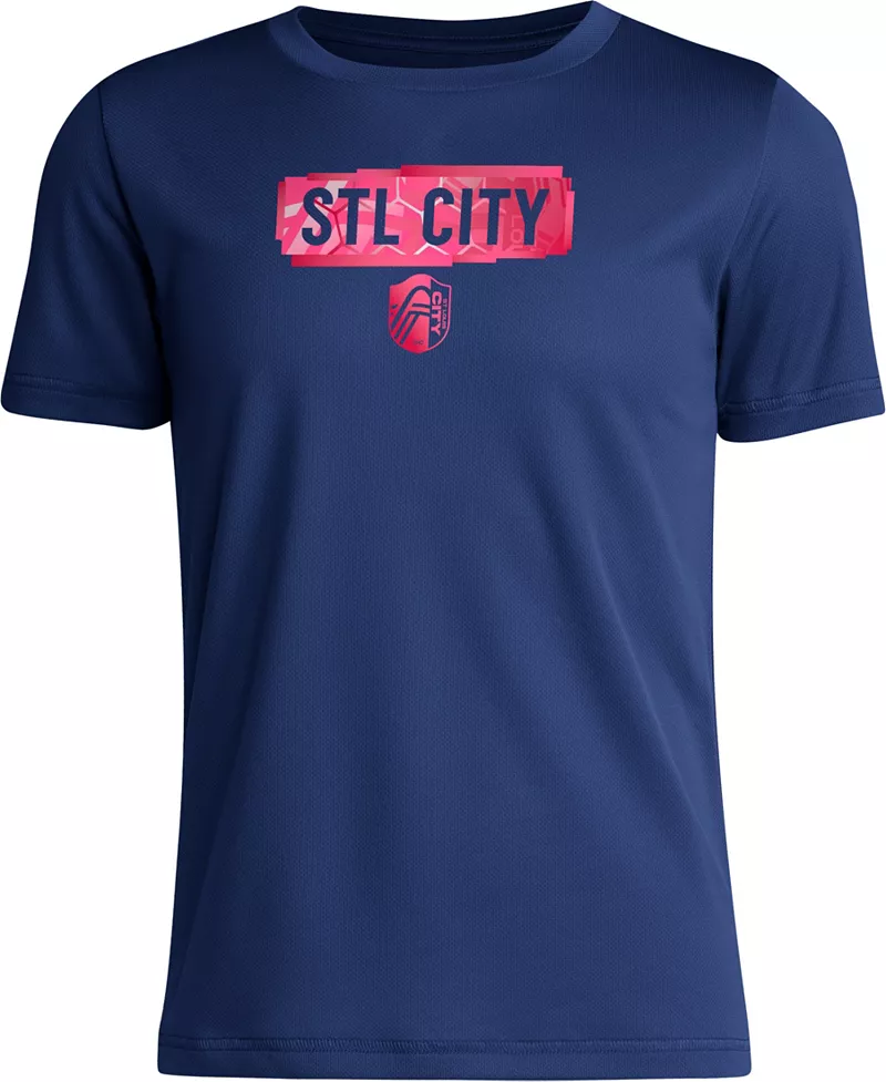 

Темно-синяя футболка Adidas Youth St. Louis City SC 2024 Local Pop
