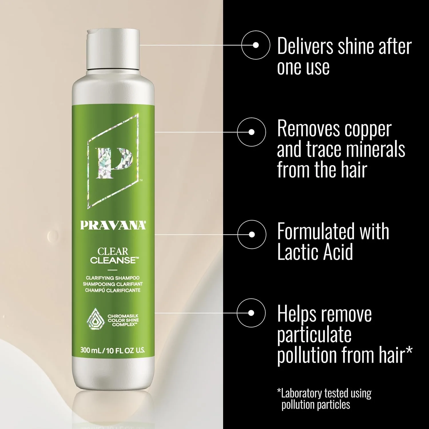 Pravana Clear Cleanse Mineral Diminishing шампунь для осветления окрашенных волос, удаляет отложения жесткой воды, увлажняет, придает энергию и объем, устраняет изменение цвета, vegan — фото 2