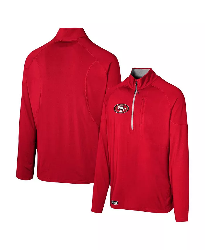 

Толстовка Men's Scarlet San Francisco 49ers Grind Iron Quarter-Zip Top Outerstuff